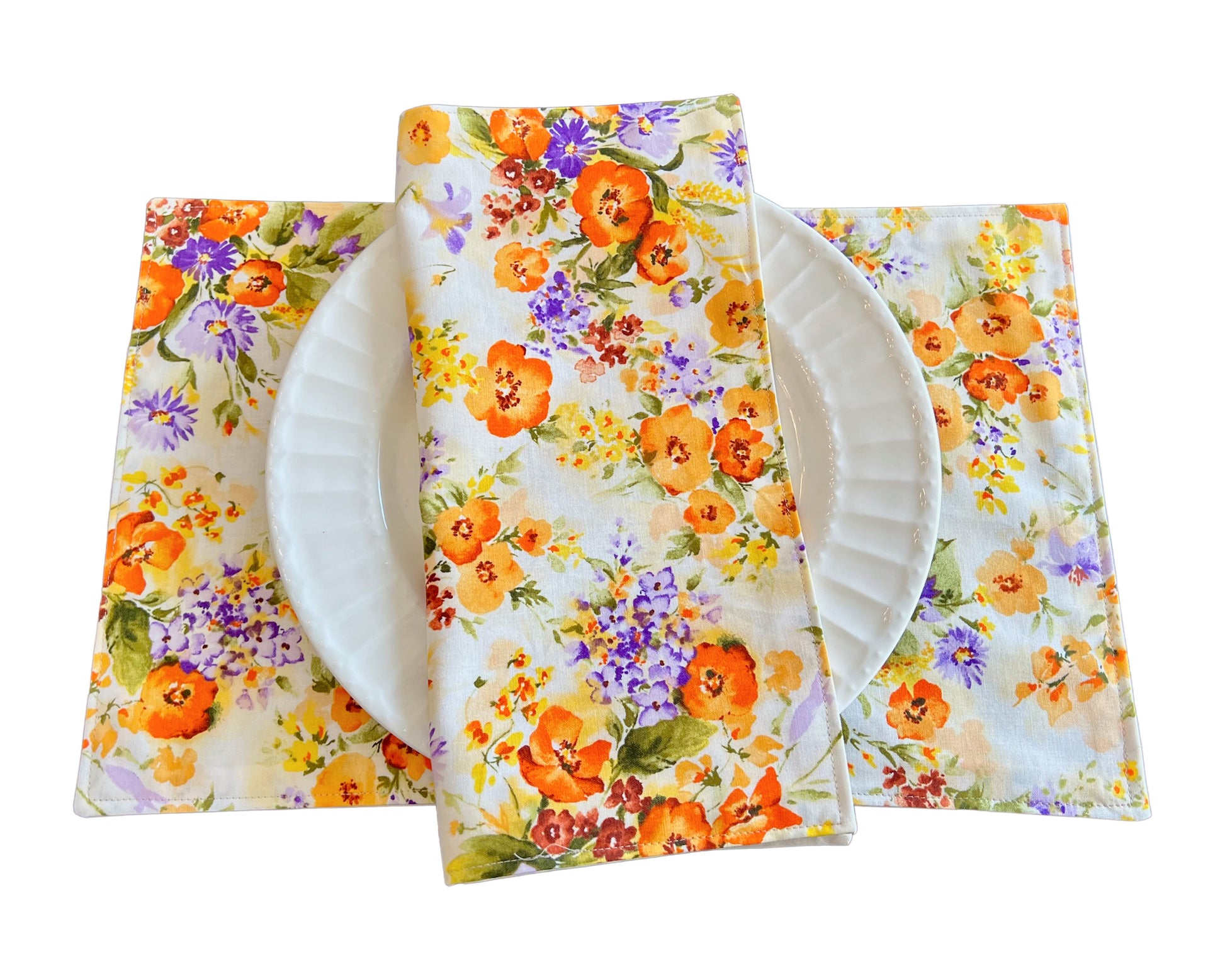 Dinner Napkins and Placemats Old Time Flower