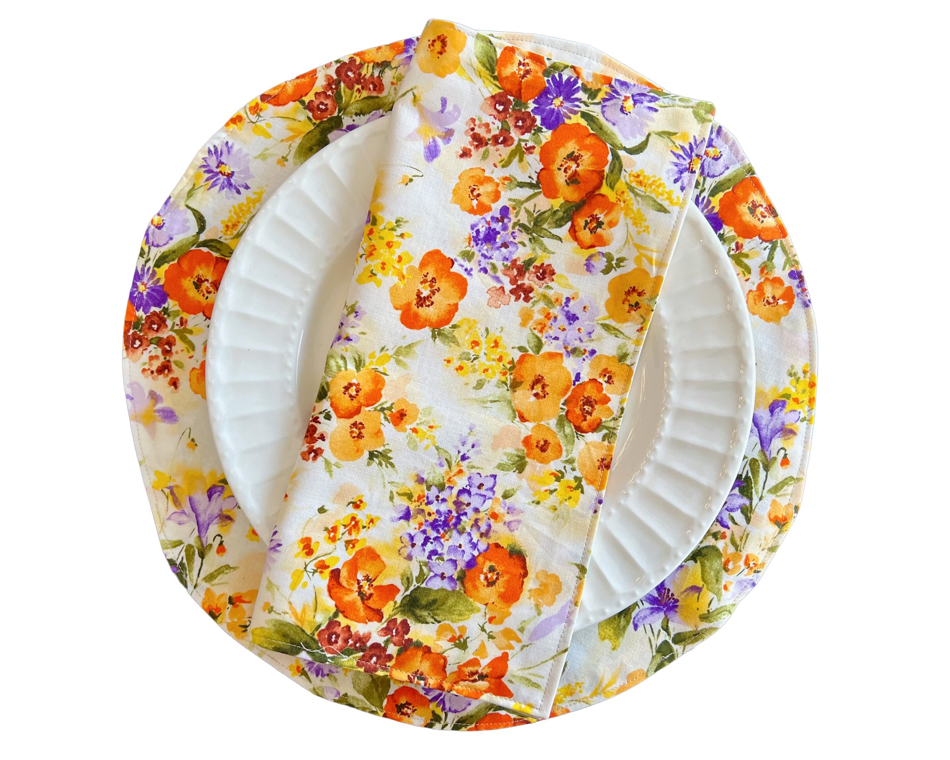 Dinner Napkins and Placemats Old Time Flower