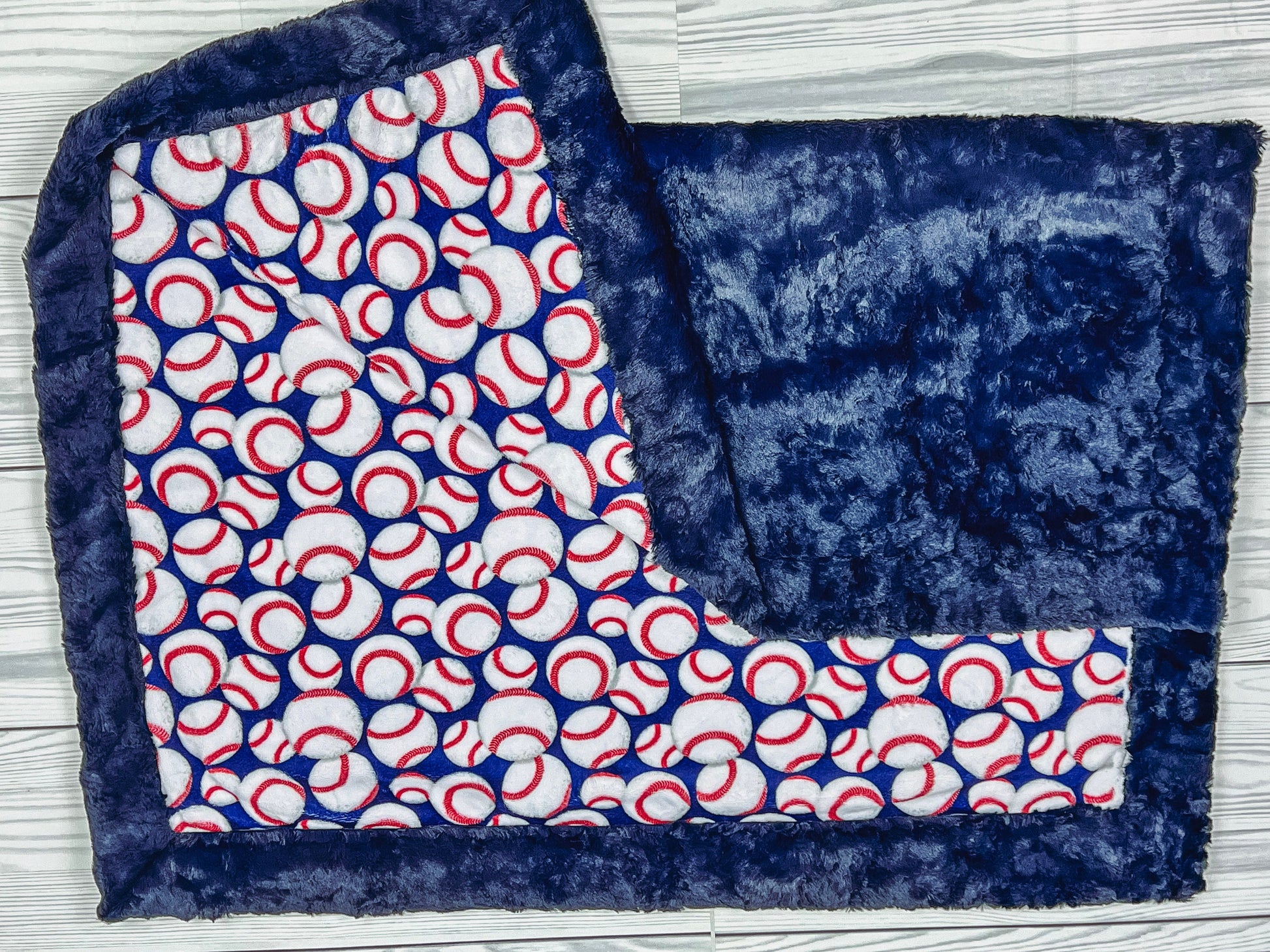 Baby Blanket Personalized Baseball Design