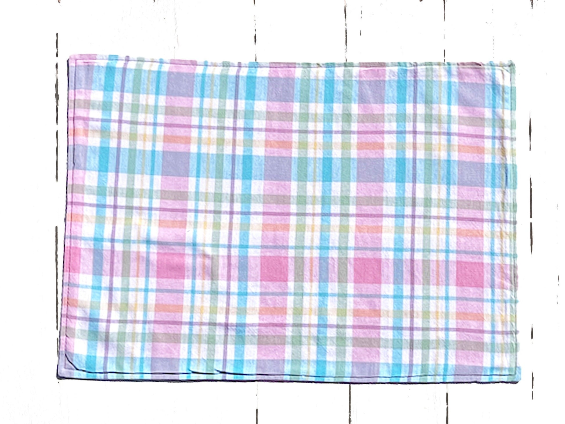 Cloth Dinner Napkins and Placemat Purple Plaid