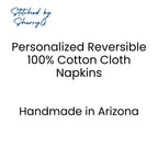 Cloth Napkins Personalized Embroidered Set of 4 Machine Washable Spice Brown