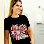 Teacher Valentine's T-Shirt— 100% Cotton Black (XS–5XL)