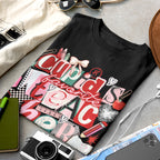 Teacher Valentine's T-Shirt— 100% Cotton Black (XS–5XL)