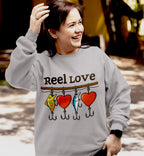 Sweatshirt Valentine's Day Reel Love Heather Grey