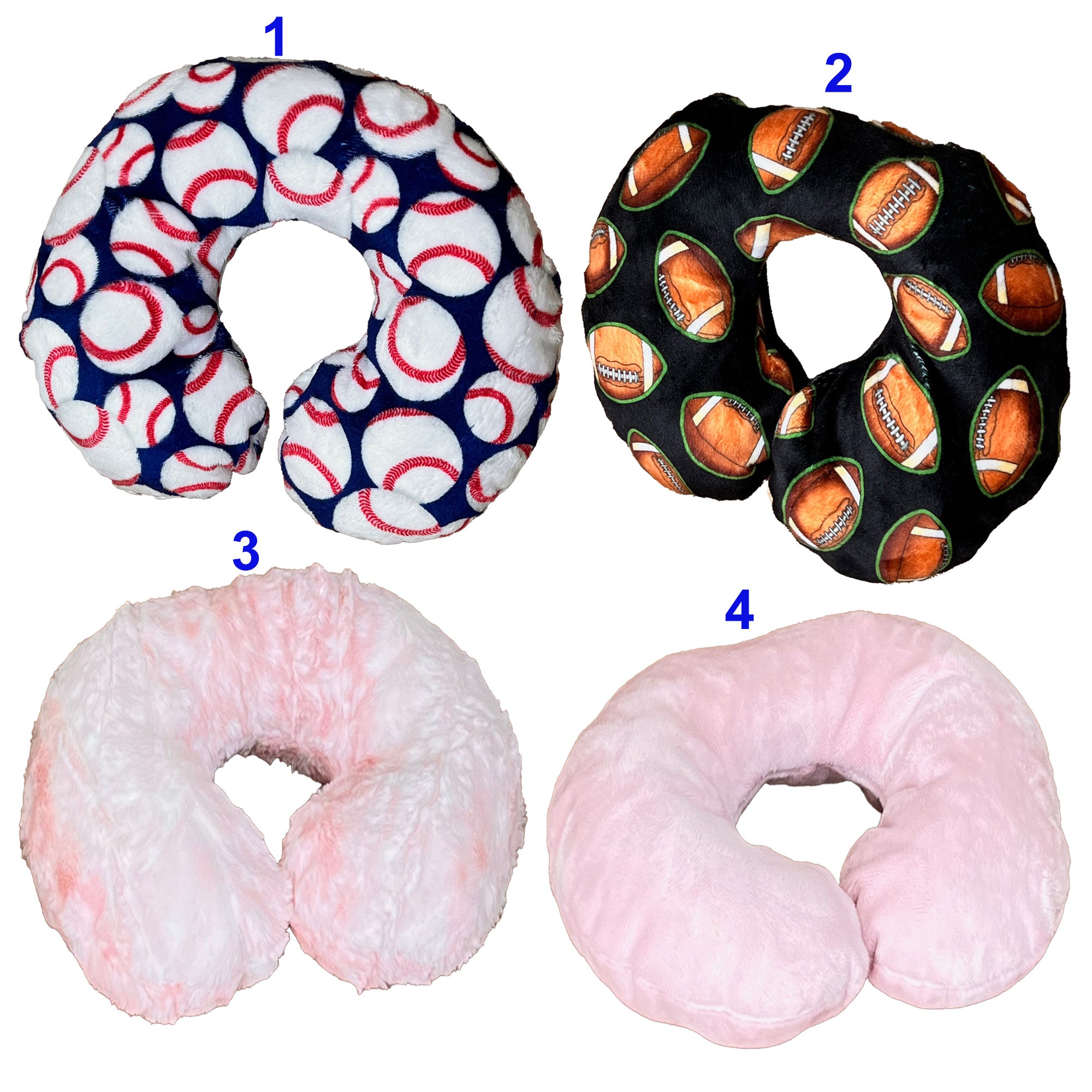 Neck Pillow for Travel and Neck Support, Kid and Adult Sizes Multiple Colors Available
