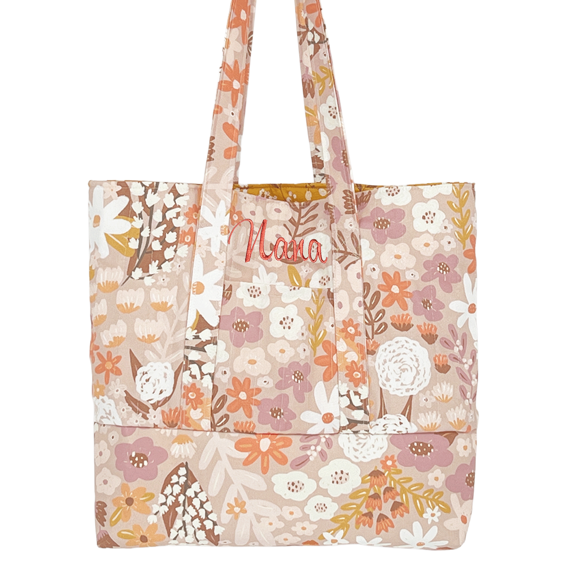 Weekender Bag, Tote Bag, Book Bag or Overnight Bag with Exterior Pockets Brown Meadows