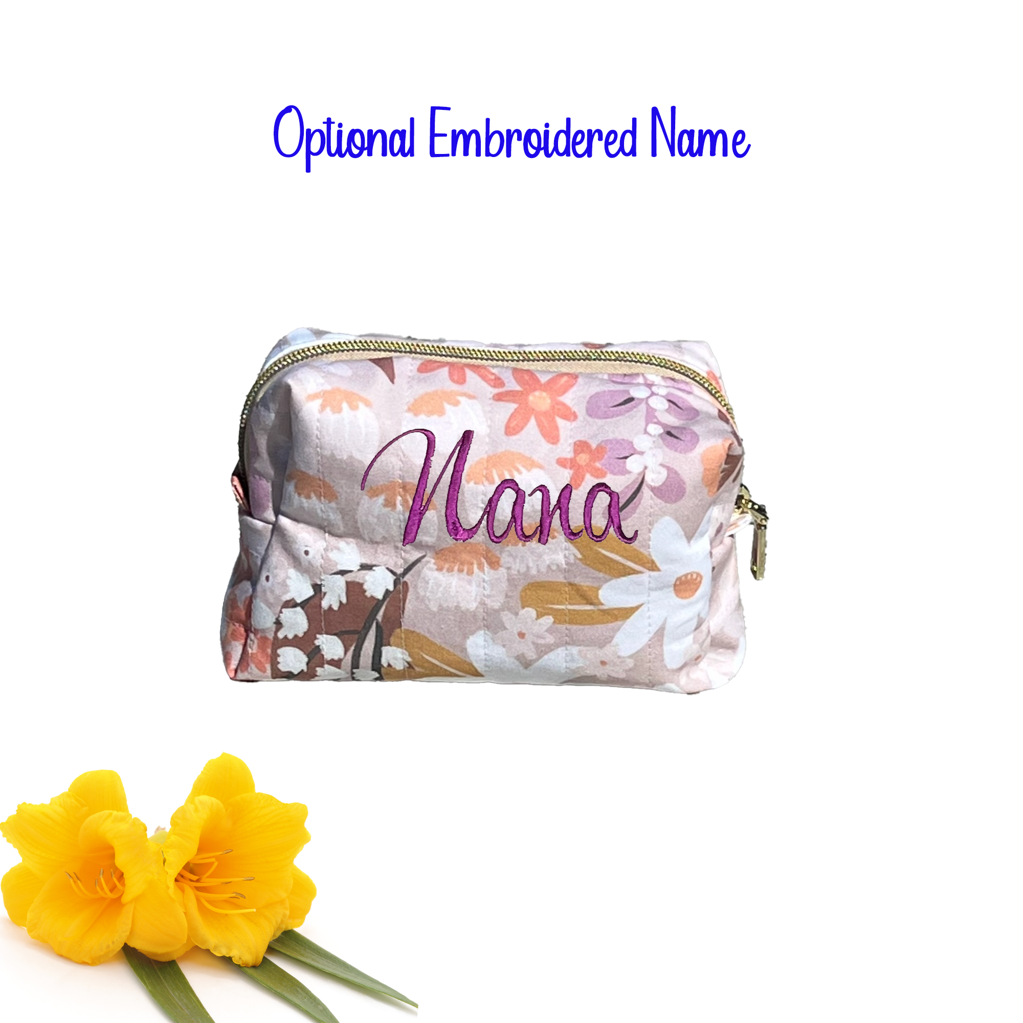 Everyday Toiletry, Cosmetic, MakeUp or Accessory Bag Brown Meadows