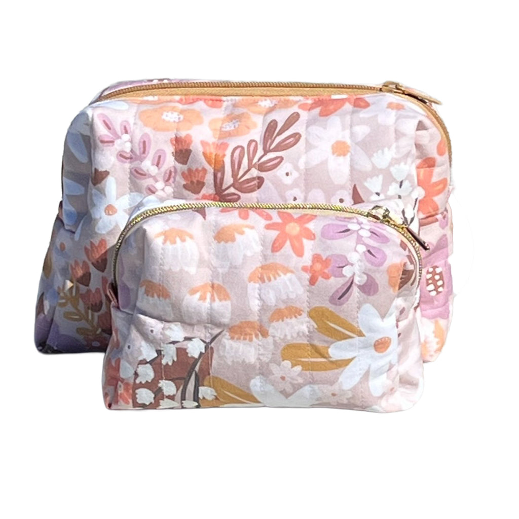 Everyday Toiletry, Cosmetic, MakeUp or Accessory Bag Brown Meadows