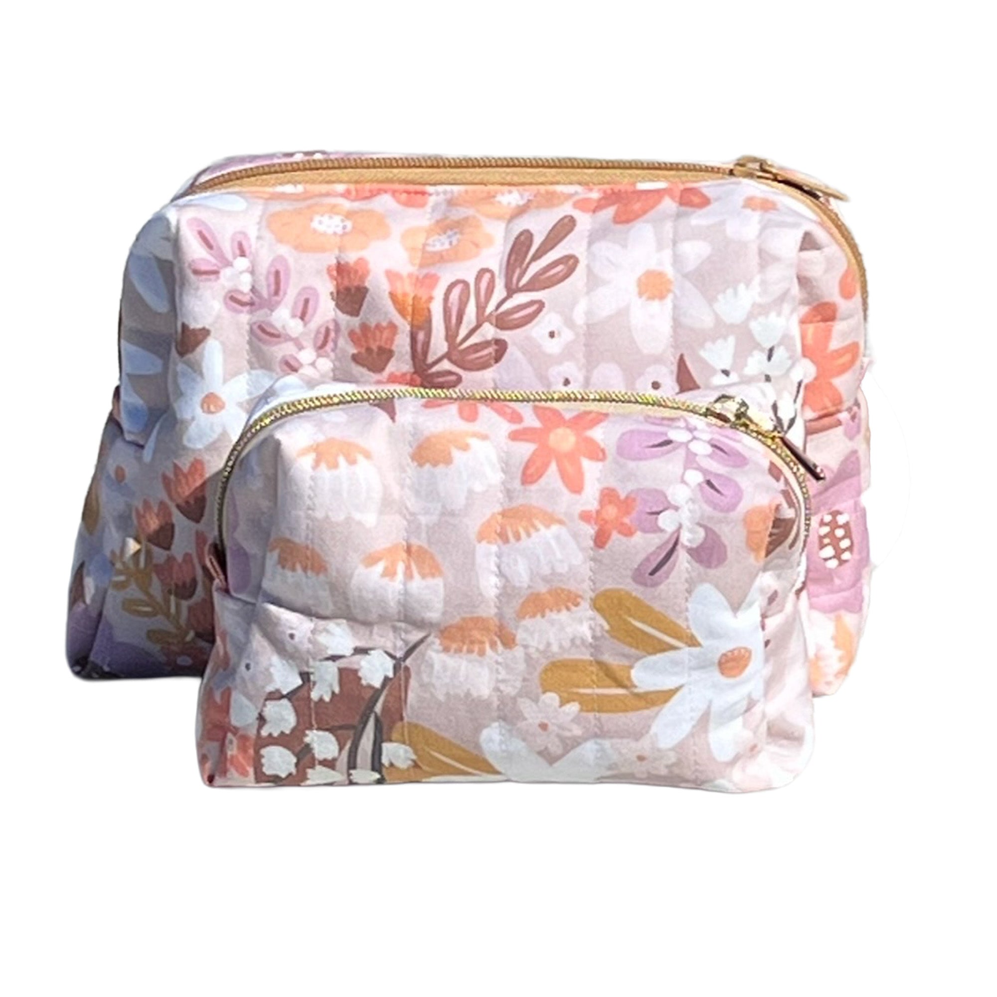 Everyday Toiletry, Cosmetic, MakeUp or Accessory Bag Brown Meadows