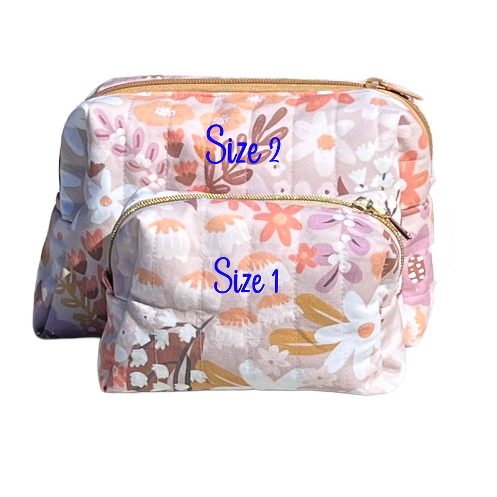 Everyday Toiletry, Cosmetic, MakeUp or Accessory Bag Brown Meadows