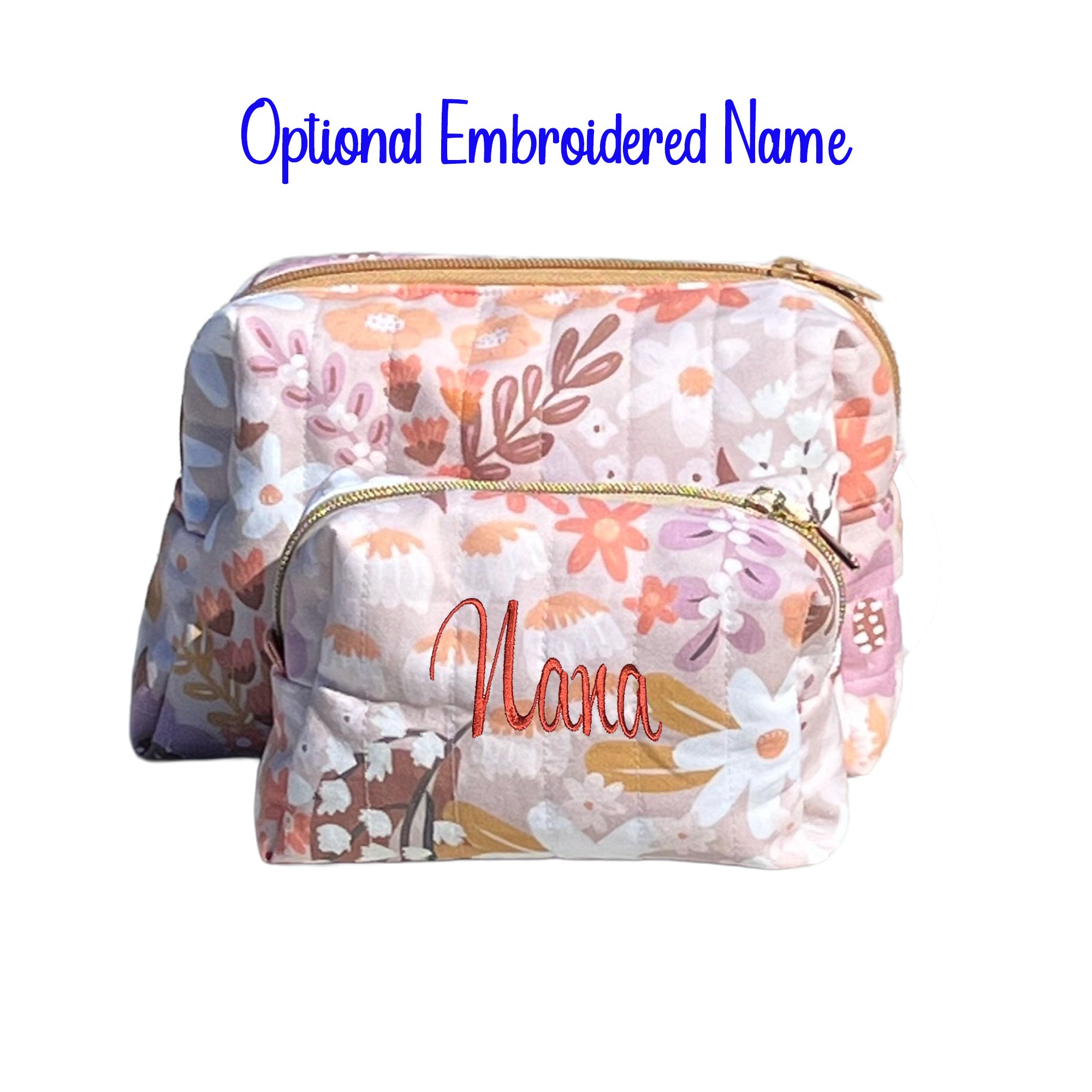 Everyday Toiletry, Cosmetic, MakeUp or Accessory Bag Brown Meadows