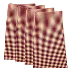 Cloth Napkins and Placemats Set Washable Reversible Checkered