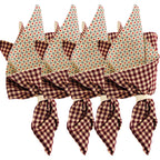 Cloth Napkins and Placemats Set Washable Reversible Checkered