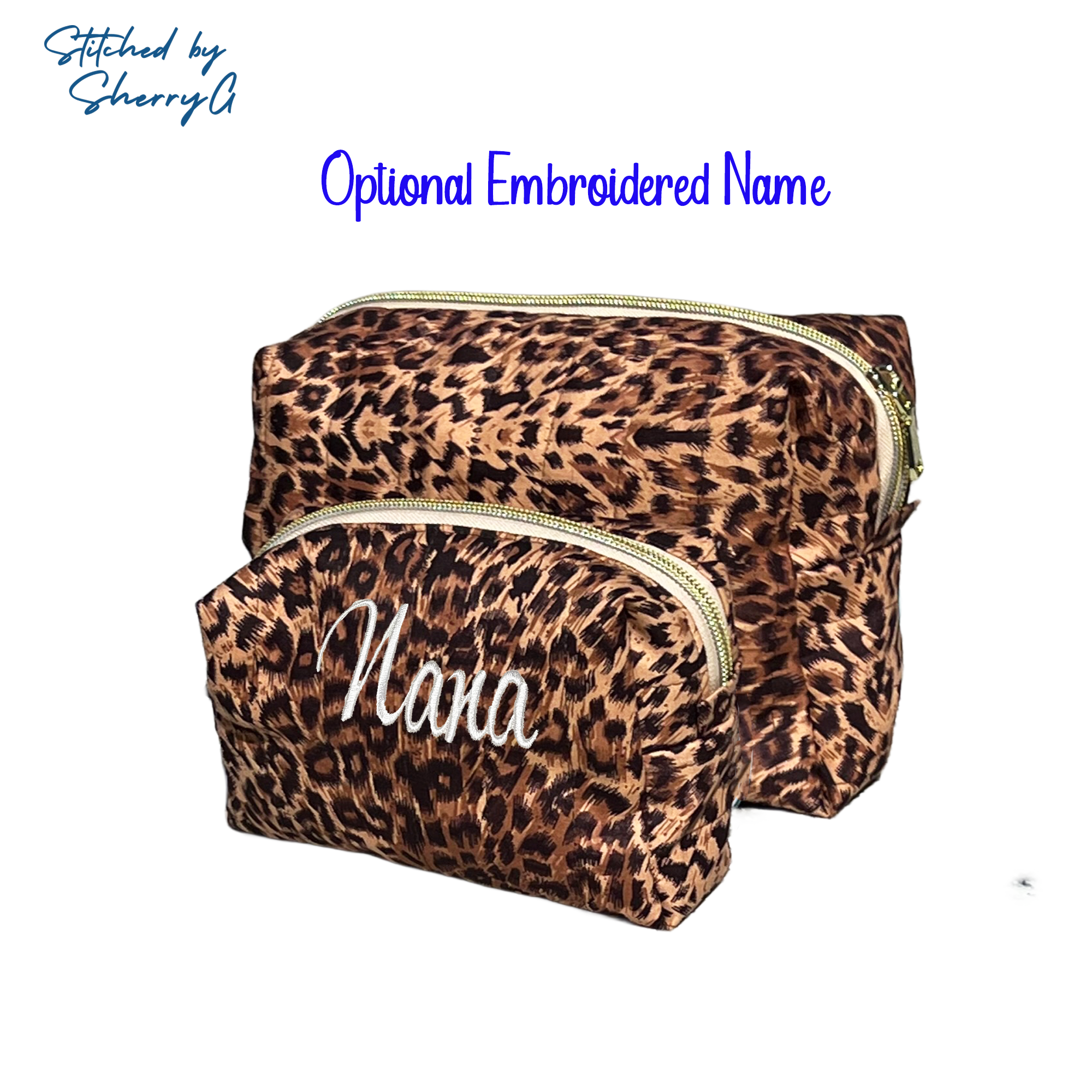 Everyday Toiletry, Cosmetic, MakeUp or Accessory Bag Cheetah