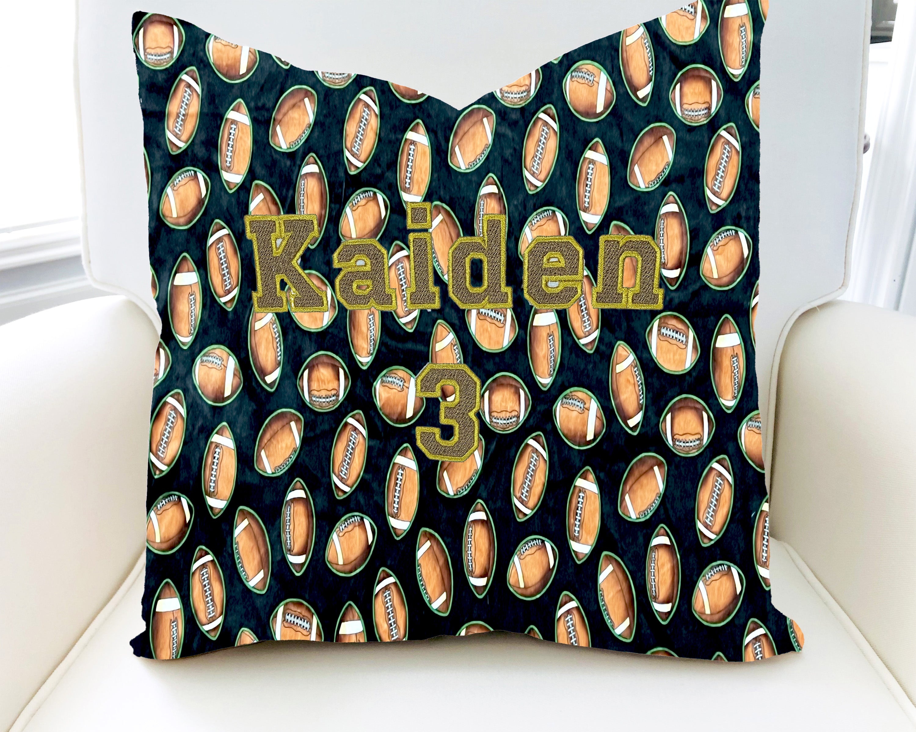Throw Football Pillow Cover Football