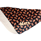 Baby Blanket, Lovey, and Burp Cloth Embroidered and Personalized with Football Design