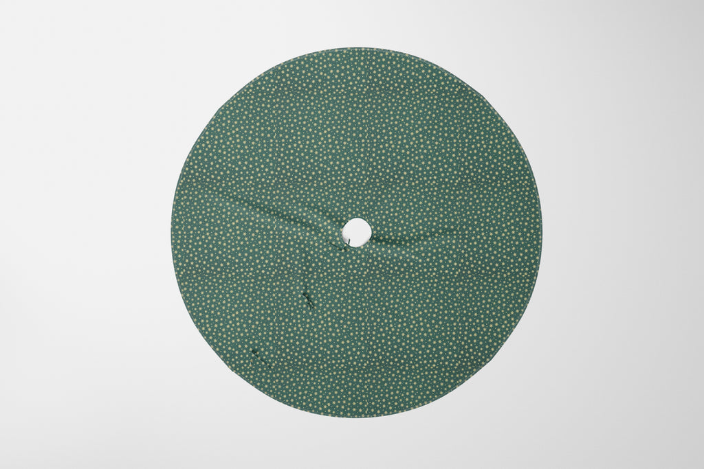 Christmas Tree Skirt Personalized Embroidered Name Gold Star