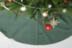 Christmas Tree Skirt Personalized Embroidered Name Gold Star
