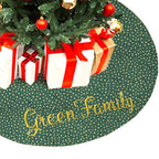 Christmas Tree Skirt Personalized Embroidered Name Gold Star