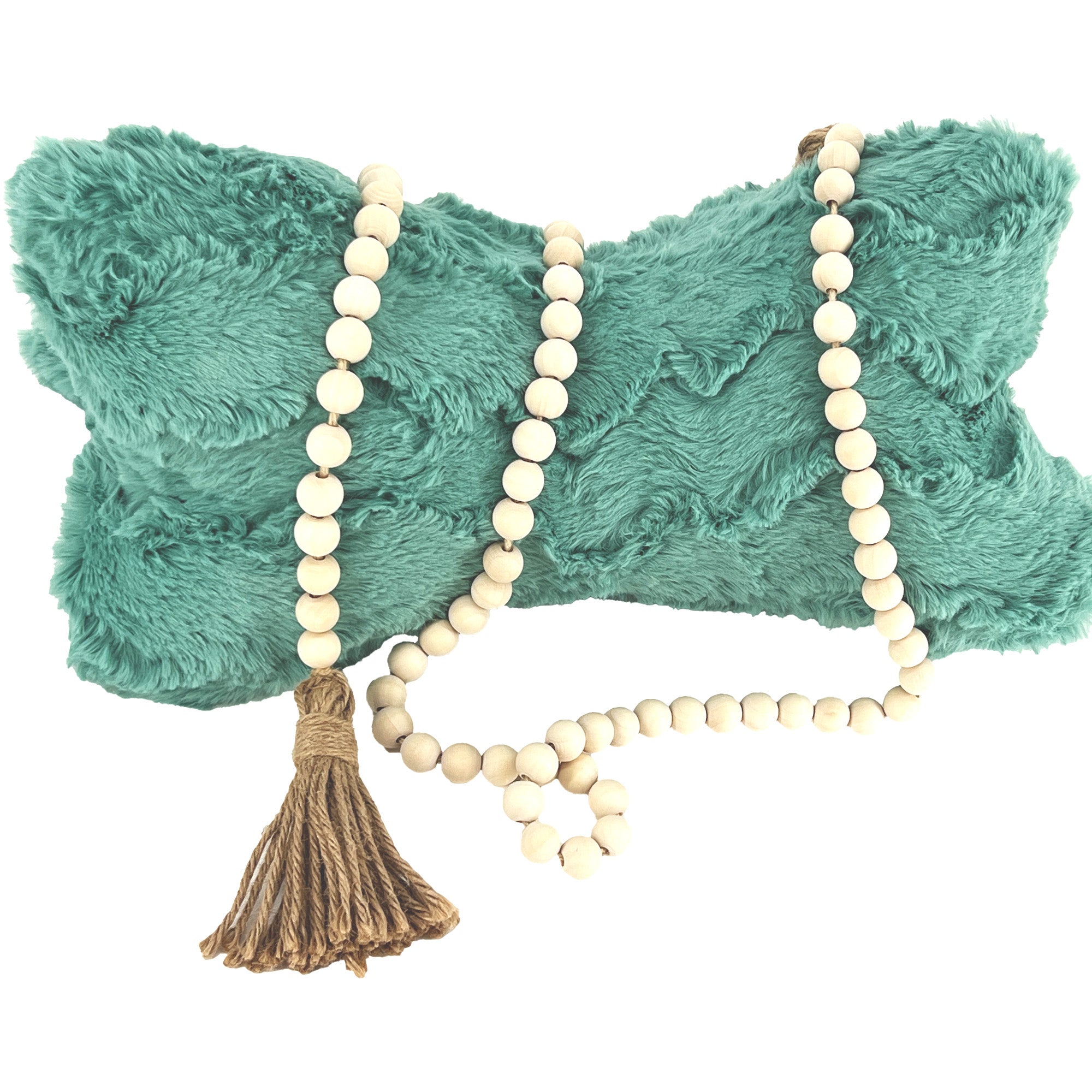 Neck Bone Pillow Personalized with Embroidered Name Mint Green