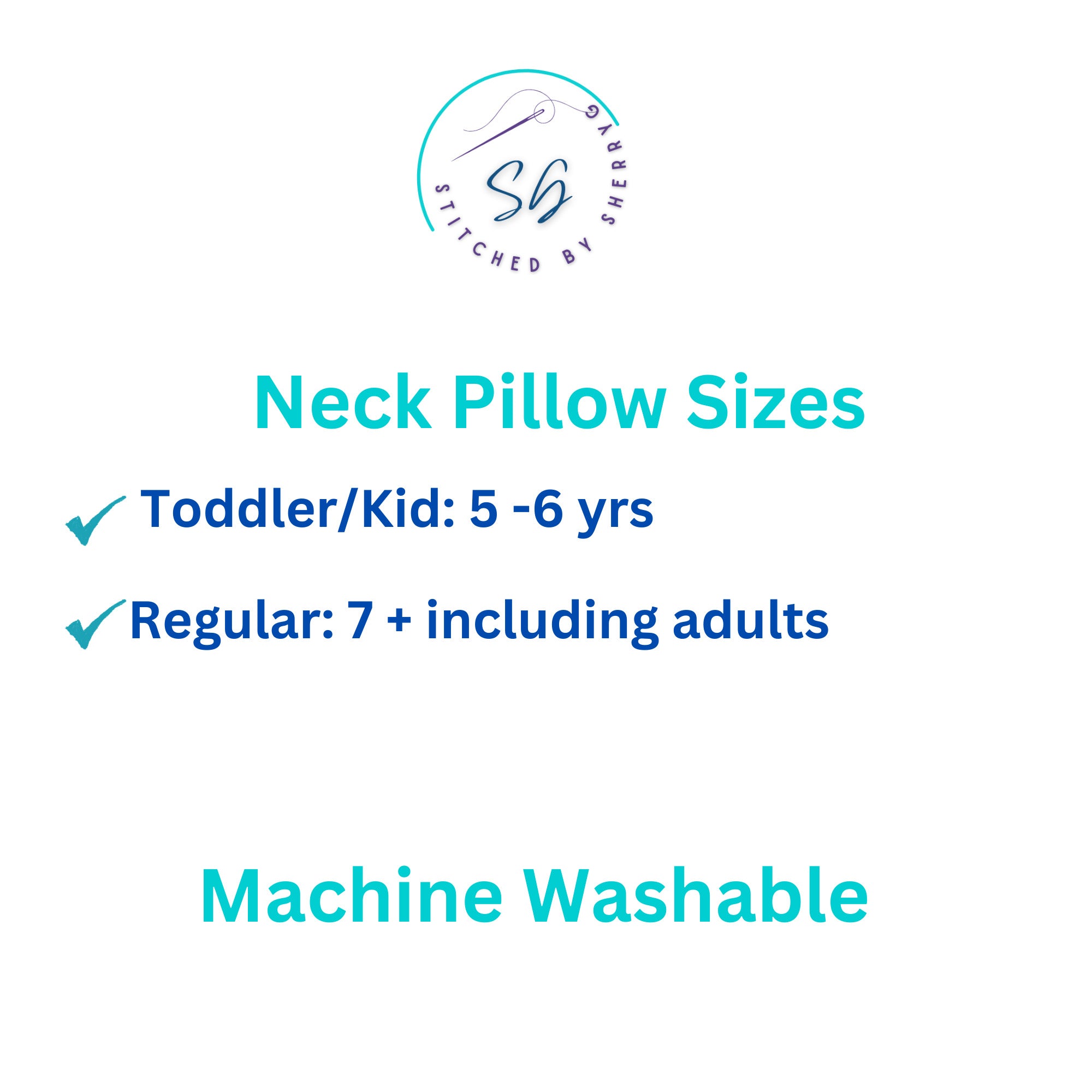 Neck Pillow for Travel and Neck Support, Kid and Adult Sizes Multiple Colors Available
