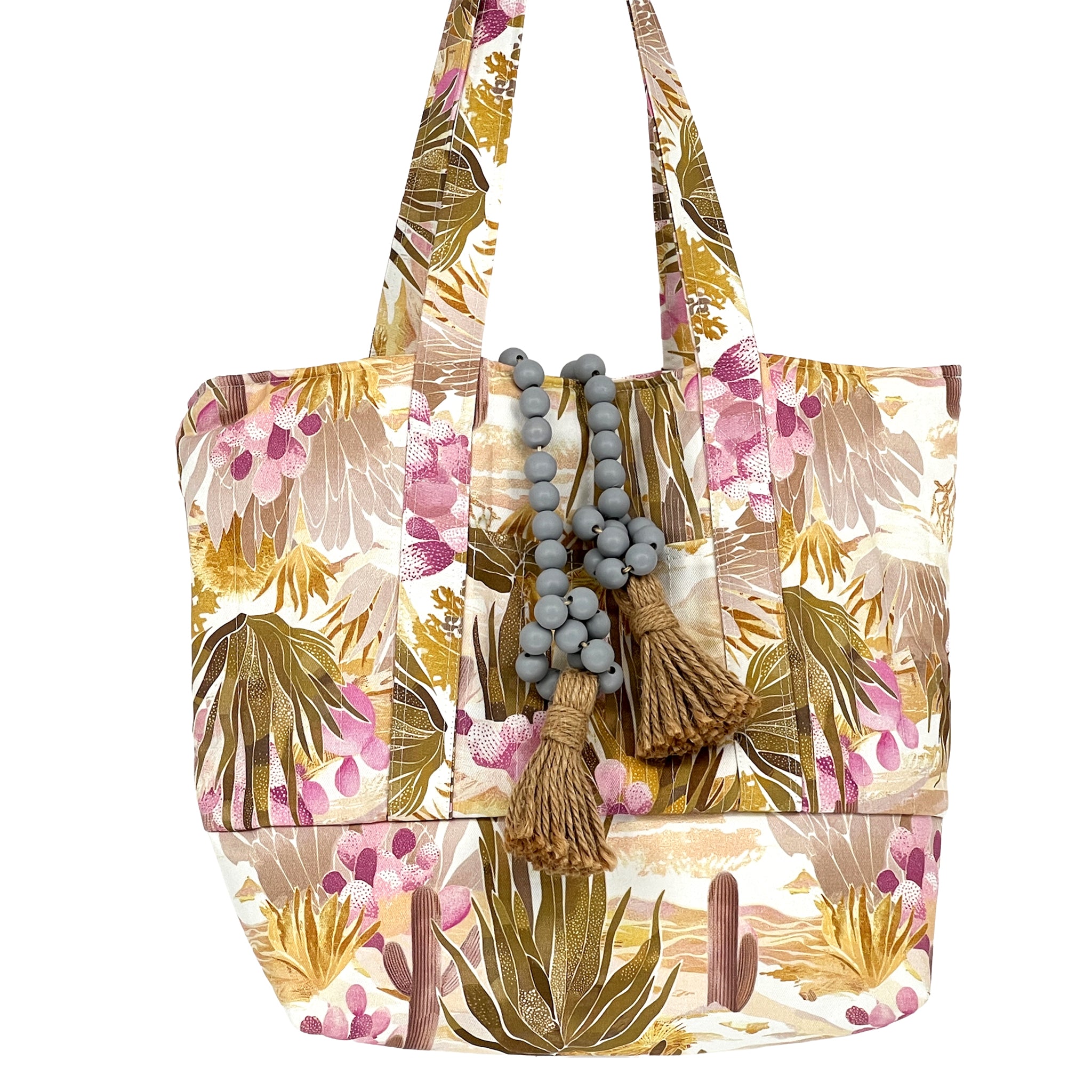 Weekender Bag, Tote Bag, Book Bag or Overnight Bag with Exterior Pockets Painted Desert