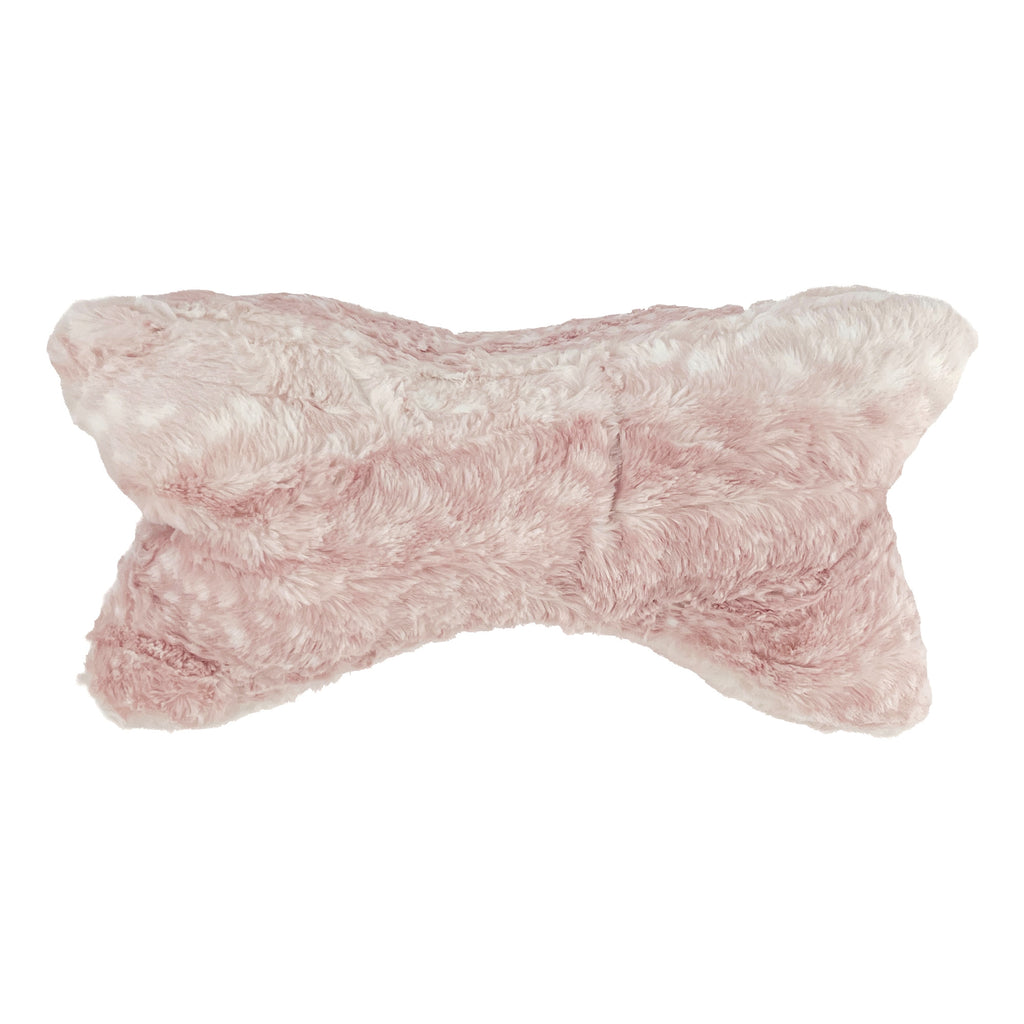 Neck Bone Pillow Personalized with Embroidered Name Pink White