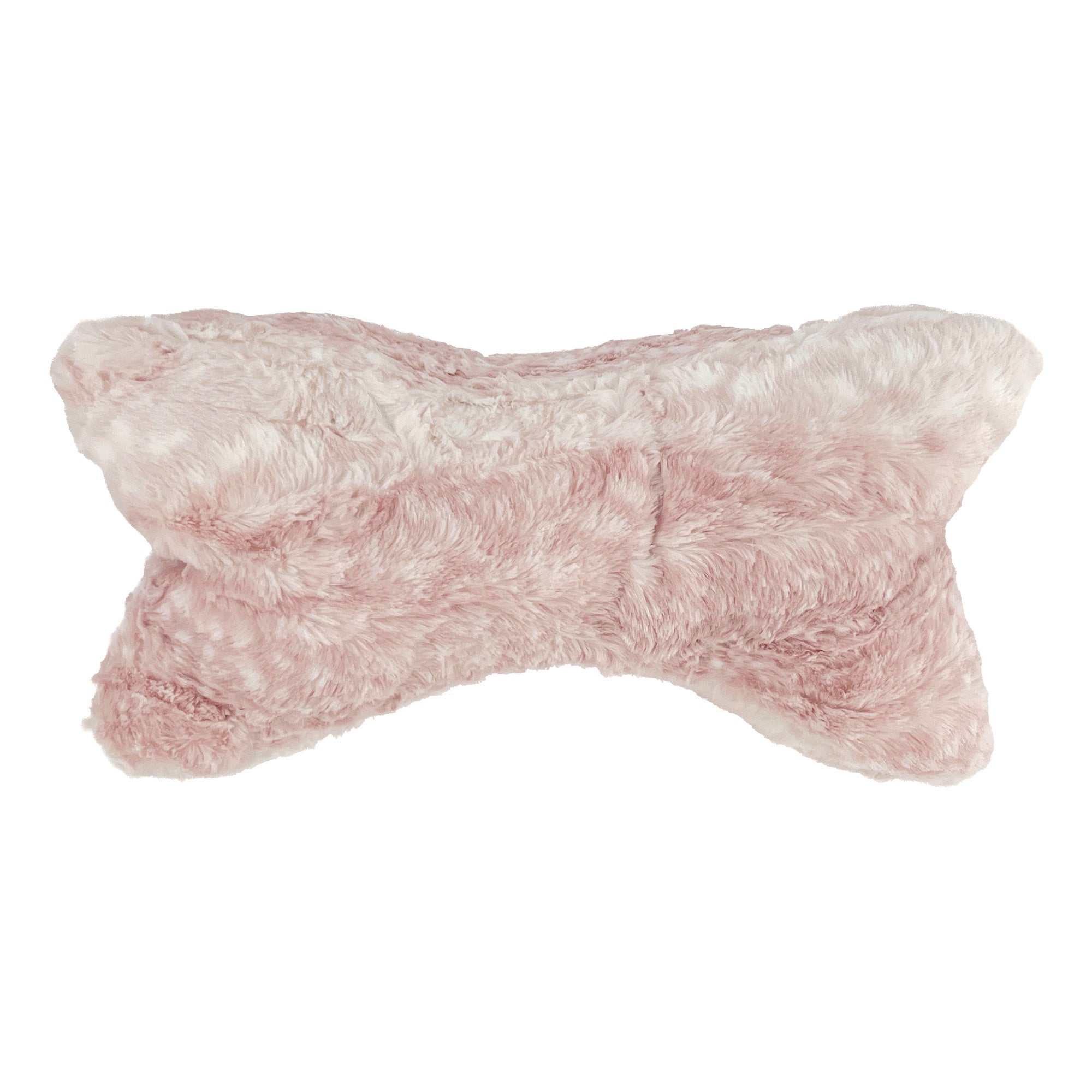 Neck Bone Pillow Personalized with Embroidered Name Pink White