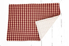 Cloth Dinner Napkins & Placemats Brown Checkered