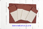 Cloth Dinner Napkins & Placemats Brown Checkered