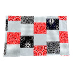 Dinner Napkins and Placemats Red Blue Patch