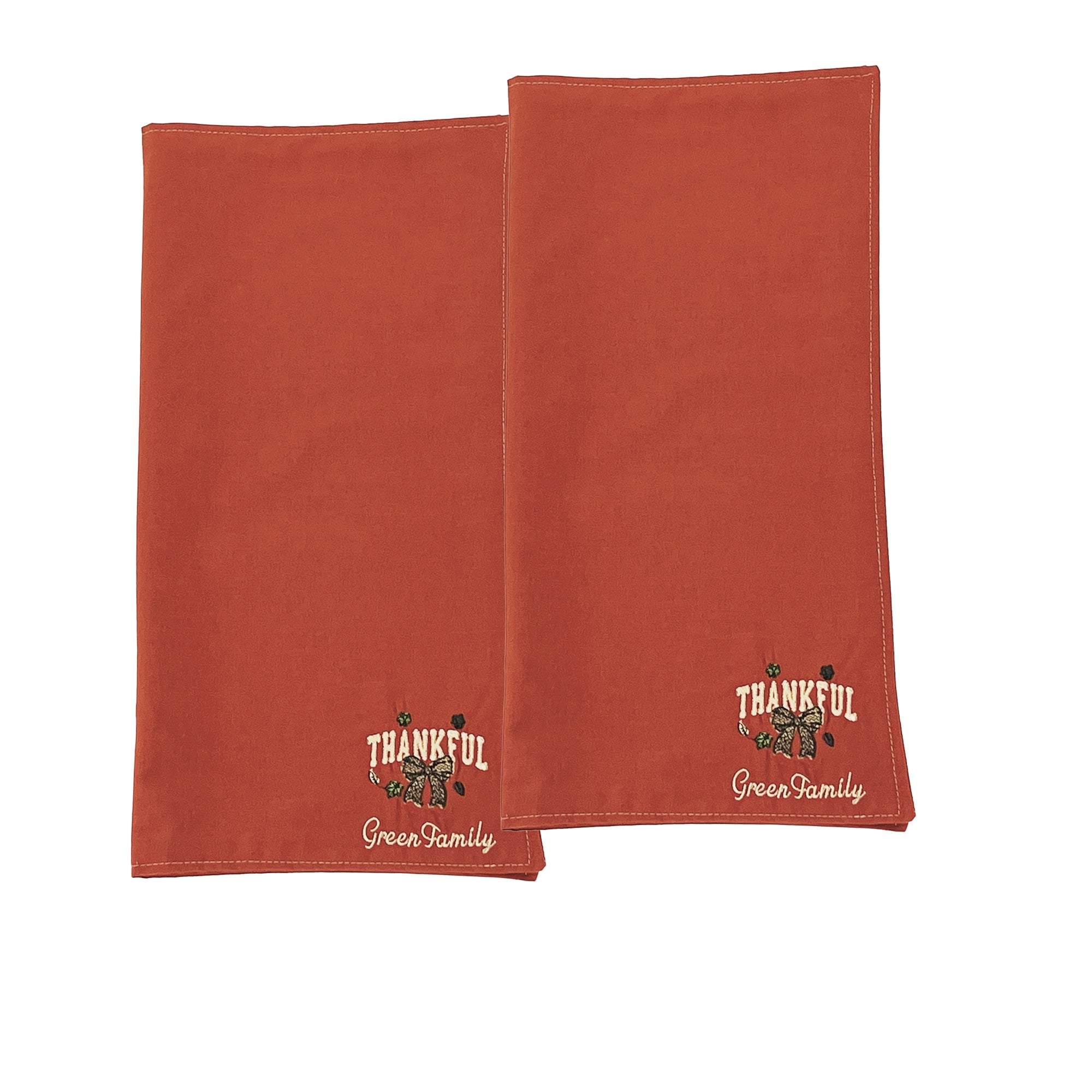 Cloth Napkins Embroidered Set of 4 Machine Washable Multi