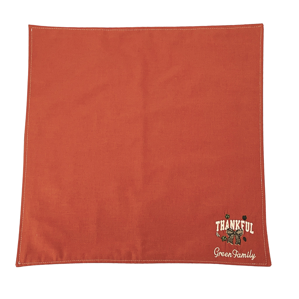 Cloth Napkins Embroidered Set of 4 Machine Washable Multi
