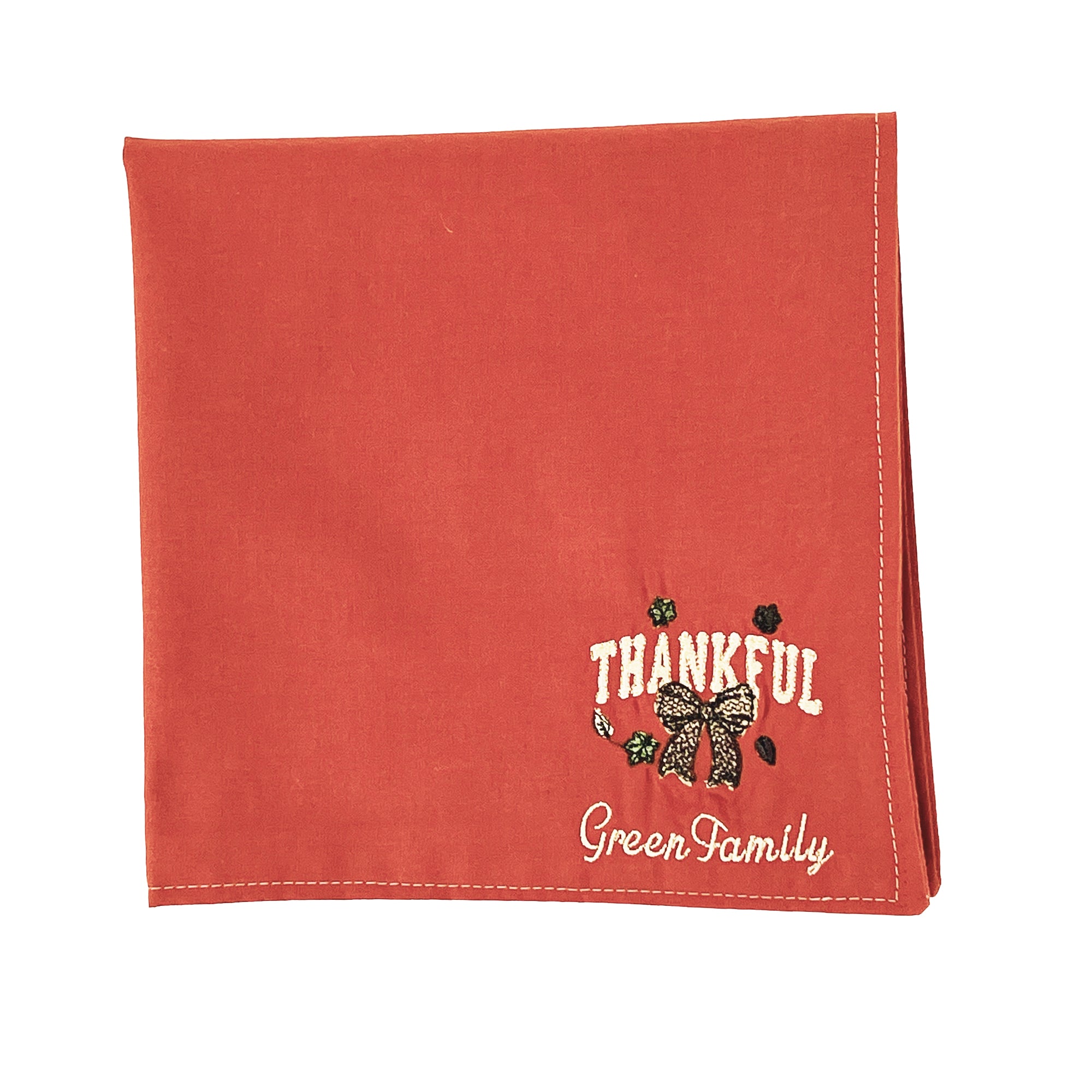 Cloth Napkins Embroidered Set of 4 Machine Washable Multi
