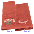 Kitchen Towel Embroidered Fall Autumn Home Decor Great Gift