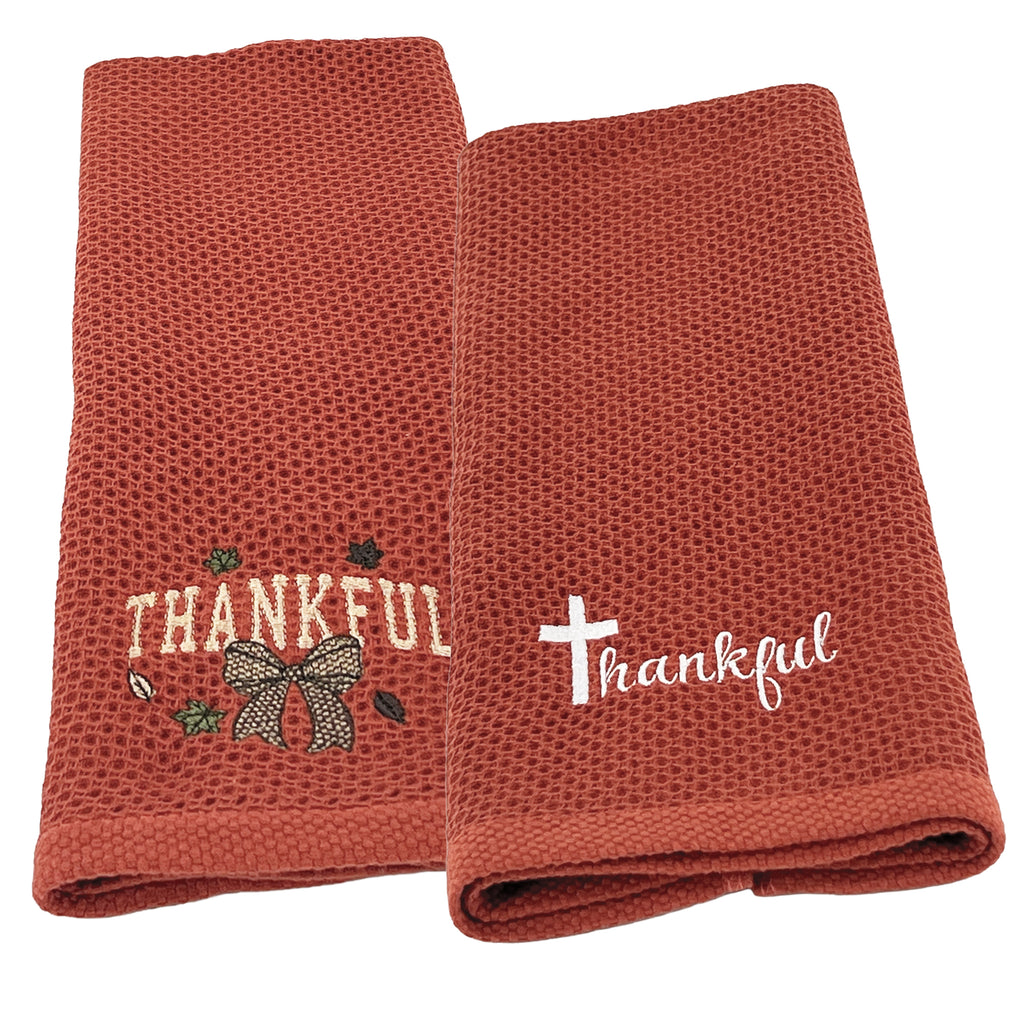 Kitchen Towel Embroidered Fall Autumn Home Decor Great Gift