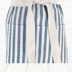 Personalized Apron XXS - 3XL with Pockets Blue White Stripe Unisex