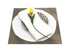 Dinner Napkins and Placemats White Checkers