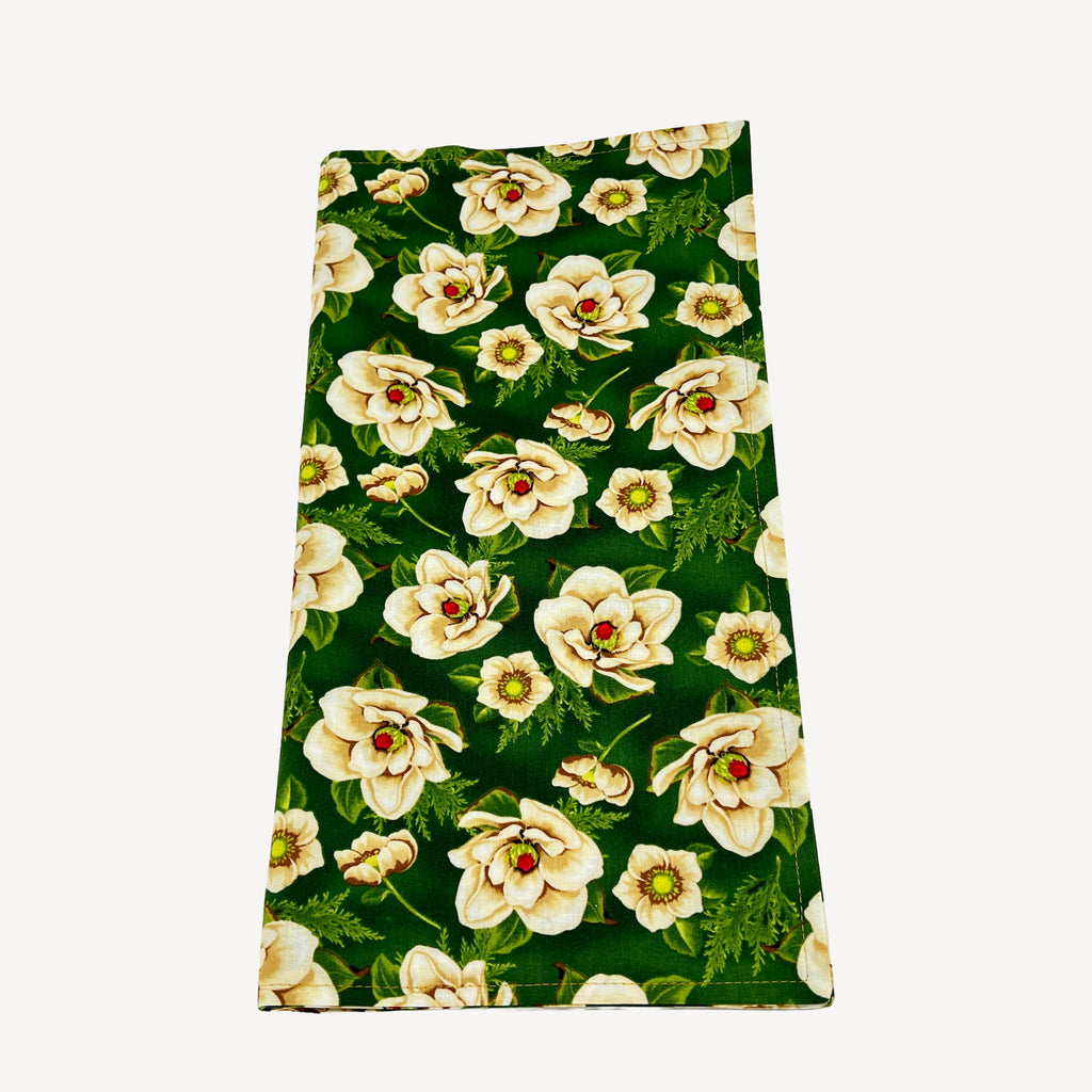 Christmas Holiday Napkins Reusable Made of 100% Cotton Set of 4, 6, 8 or 10 Gold Vintage Flower