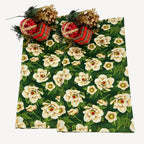 Christmas Holiday Napkins Reusable Made of 100% Cotton Set of 4, 6, 8 or 10 Gold Vintage Flower