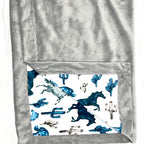 Baby Blanket Personalized Wild Blue Horse