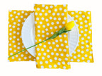 Dinner Napkins and Placemats Yellow Polka Dots