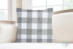 Pillow Cover or Throw Pillow Gray & White Tic Tock