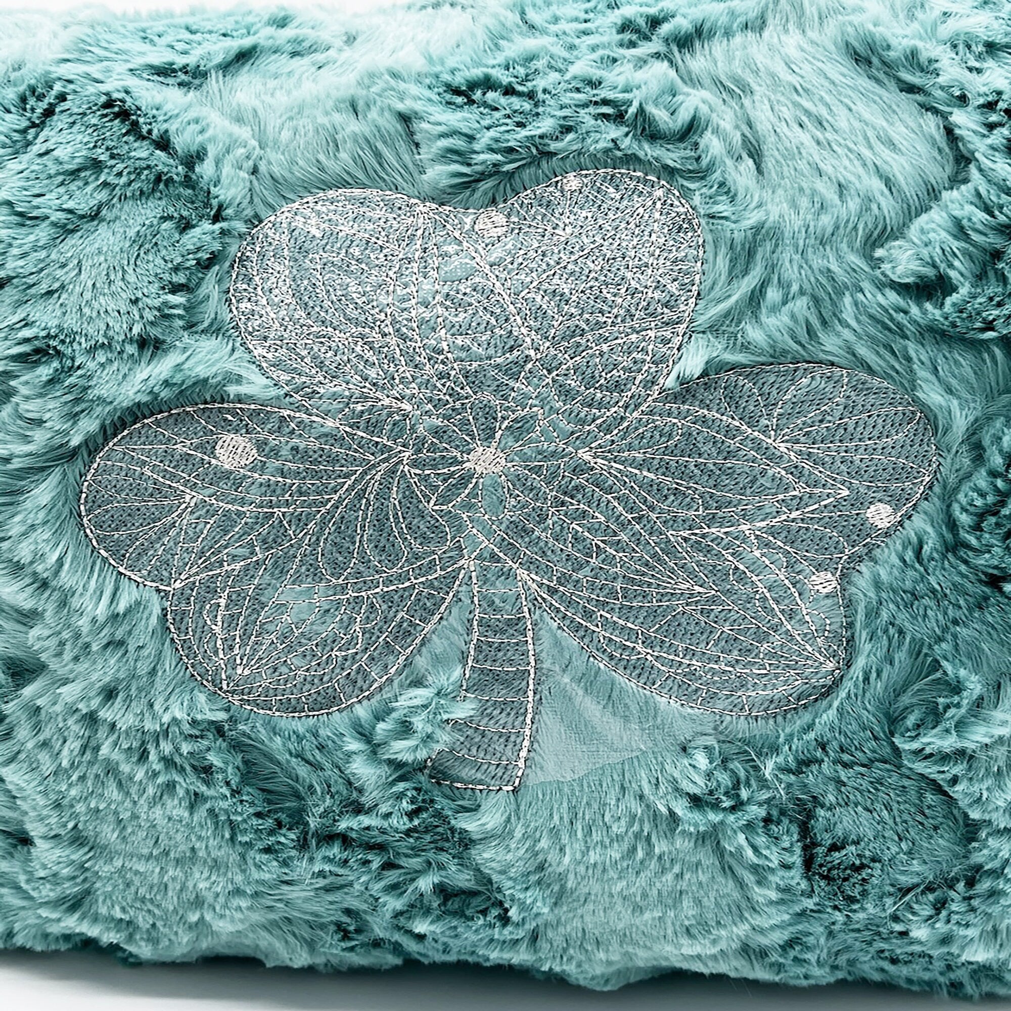 Pillow Cover Personalized Embroidered Mint Shamrock
