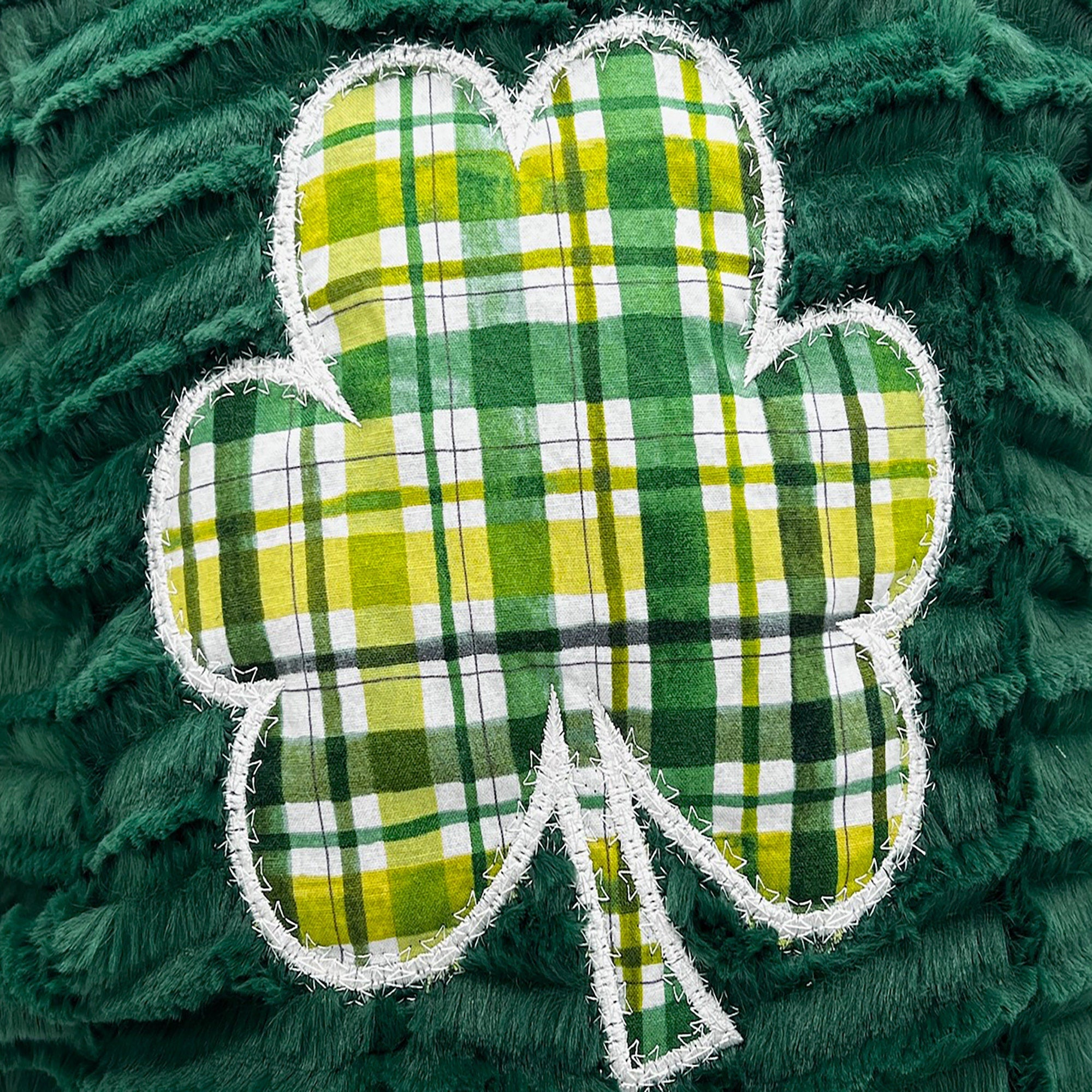 Customized Pillow Cover Shamrock or Clover with White for St. Patrick's Day or Spring