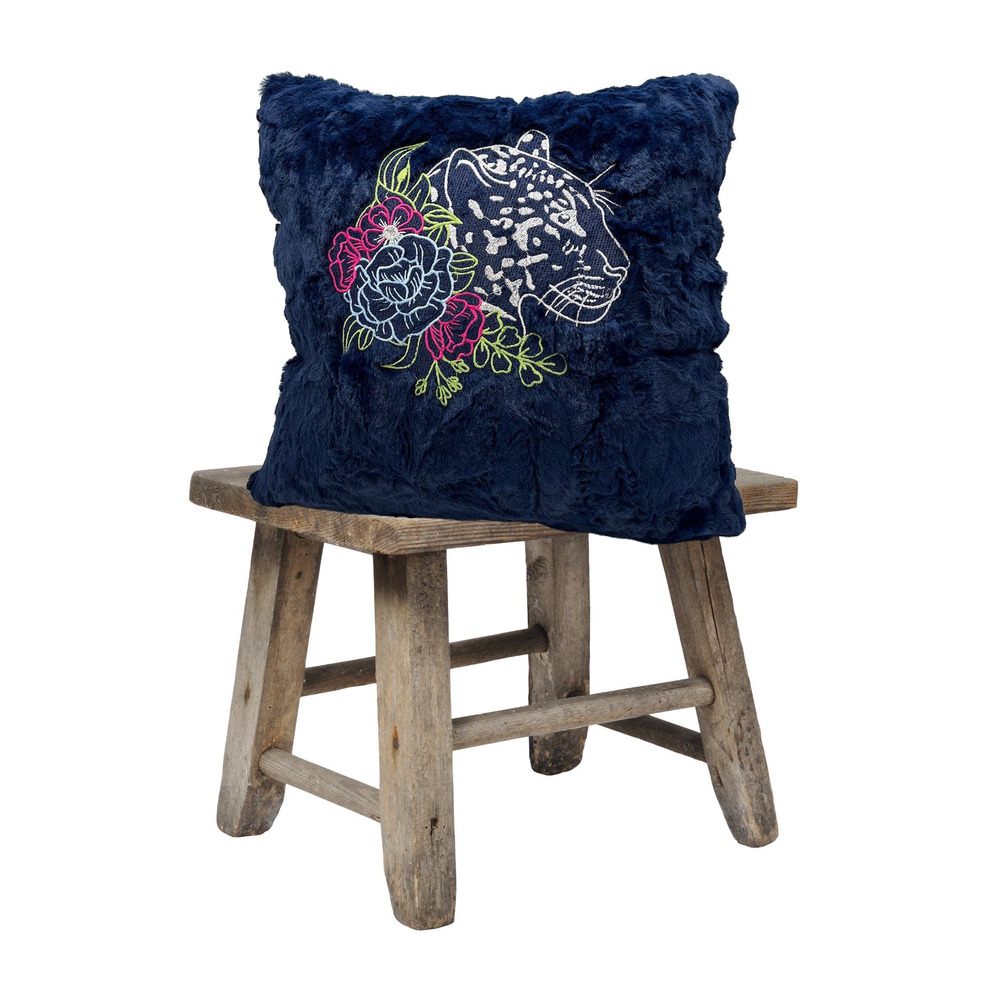 Pillow Cover Customized & Personalized Embroidered Panther