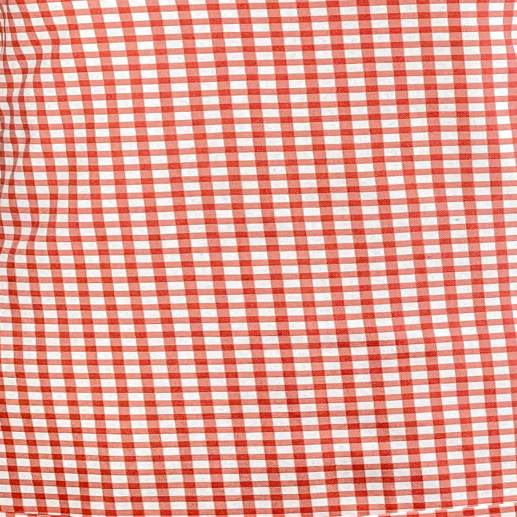 Apron for Adult Including Plus Size with Matching Child Apron Personalized with Embroidery Orange Checkered