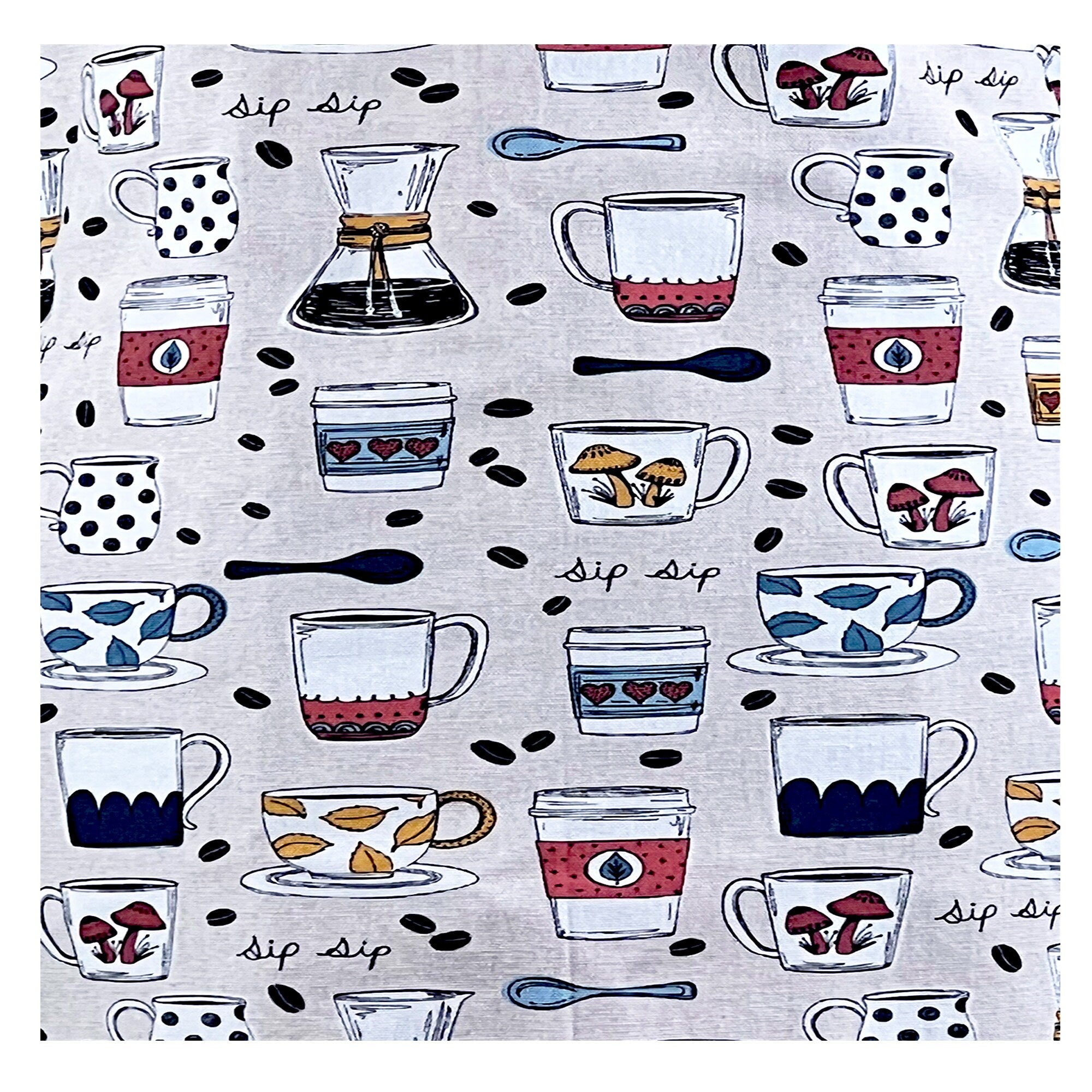 Apron for Adult Including Plus Size with Personalized Embroidery Sip Coffee