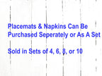 Cloth Dinner Napkins and Placemat Purple Plaid