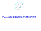 Dinner Napkins and Placemats Multi Color Cultural Print